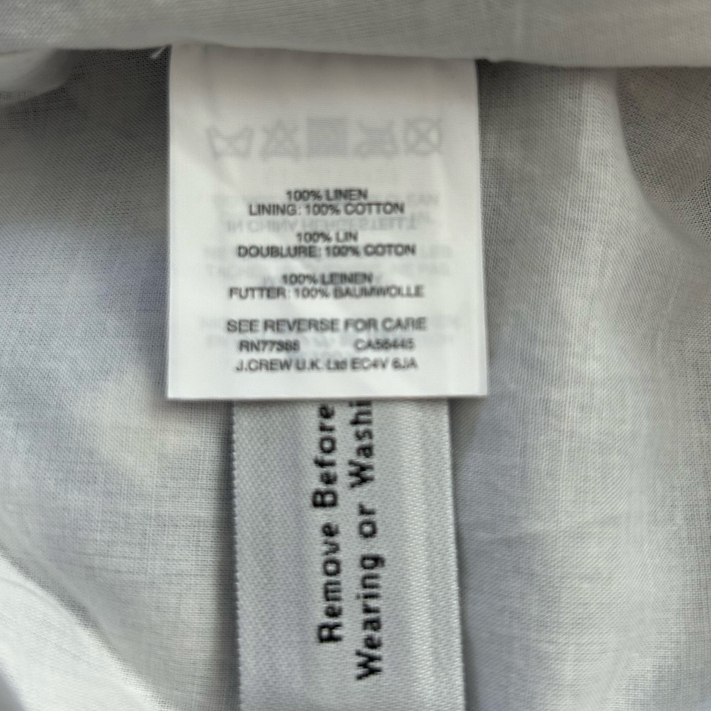 J Crew Blue & White Gingham Linen Skater Skirt - Picture 11 of 11